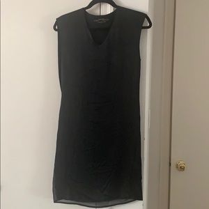 all saints satin jersey dress